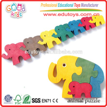 Hardwood Made Cute DIY Toy 5 cores Design New Animal Puzzle Toy